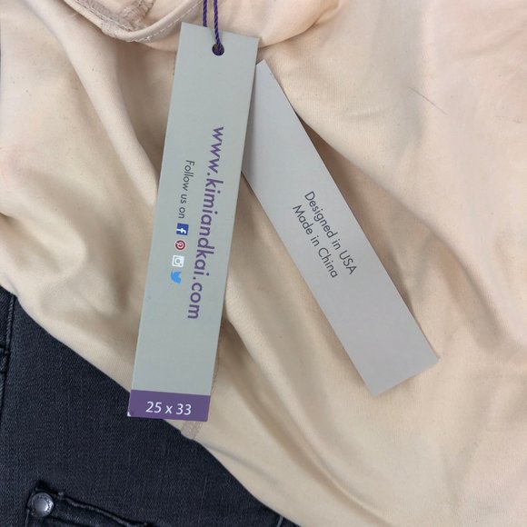 Kimi + Kai black denim straight leg jeans size 25 - Picture 4 of 5